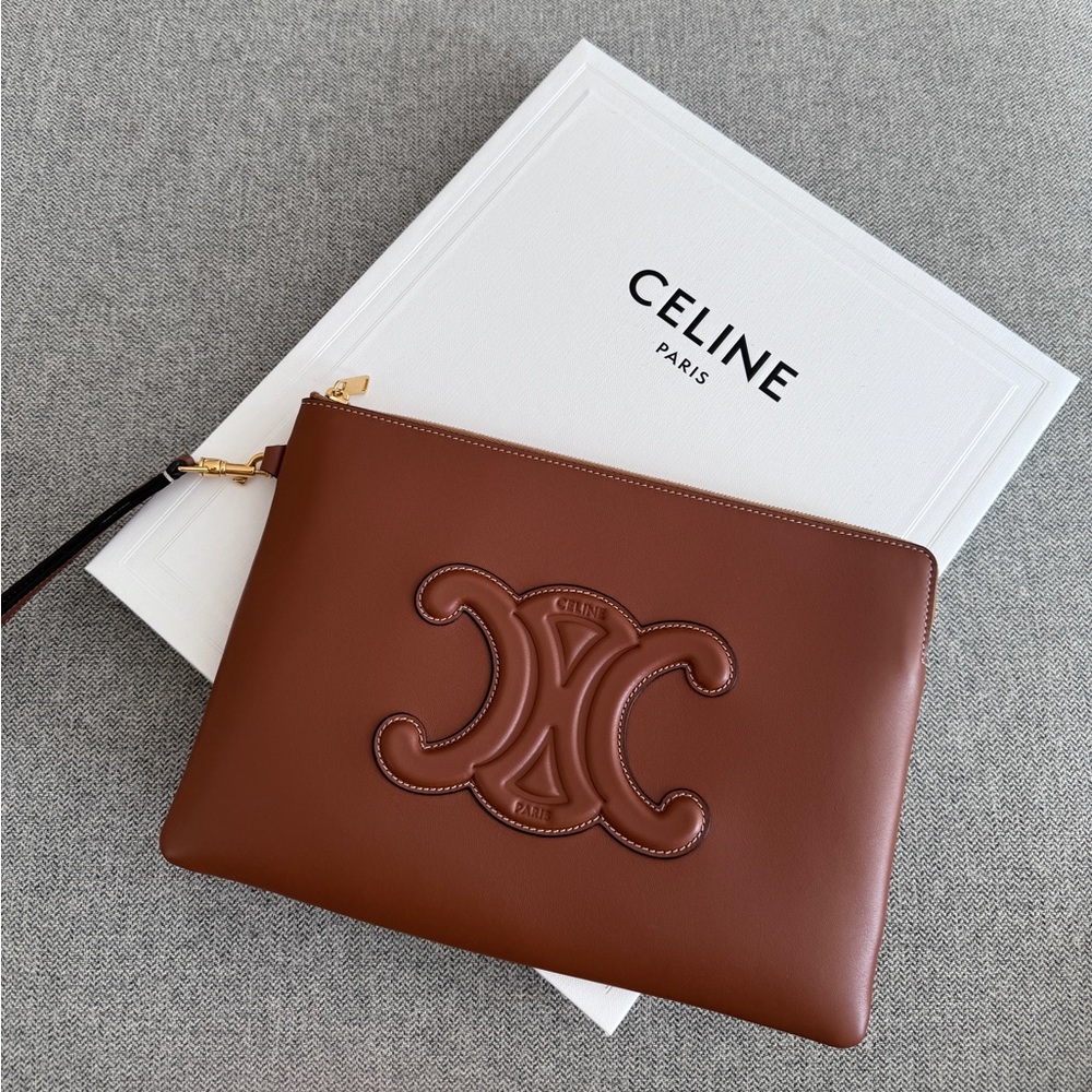 Authentic Celine Triumphe Pouch with strap
